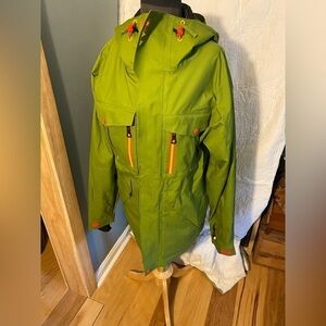 Armada megarex ski jacket in green, orange and yellow small